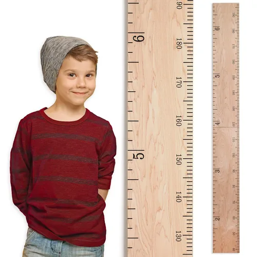 Vista 16 de Headwaters Studio Tabla de crecimiento de madera – Tabla de altura para niños, medida de pared para niños, tabla de altura para pared, regla