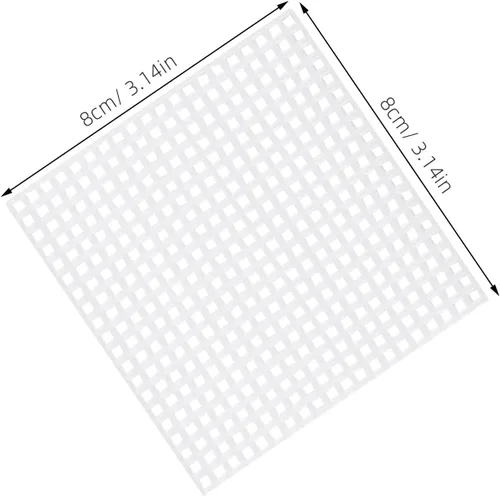 Vista 2 de Totority Hojas de lona de plástico, 30 piezas de lona de malla para bordado de punto de cruz y proyectos de posavasos de bricolaje, hojas de costura