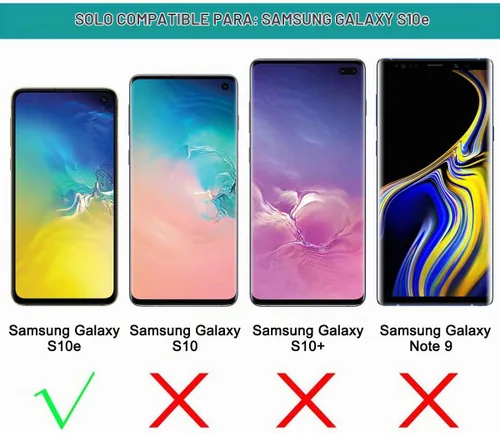 Vista 8 de SURITCH Funda para Samsung Galaxy S10e, 【Protector de pantalla integrado】【Compatible con carga inalámbrica】Cubierta trasera resistente híbrida Oro