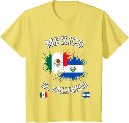 Vista 89 de Camiseta de recuerdo de la bandera vintage de El Salvador de México