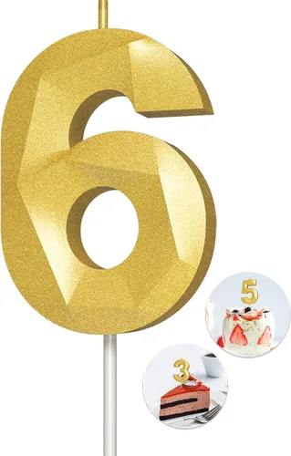 Vista 51 de Velas de cumpleaños con números (0 velas negras), forma de diamante 3D, decoración de pastel de feliz cumpleaños para niños y hombres, cumpleaños