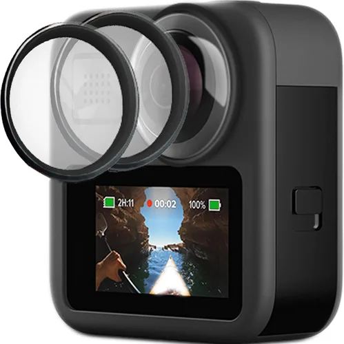 Vista 8 de FitStill Kit de protector de lente solo para Go Pro MAX 2, protectores de lente de vidrio óptico para MAX2, cubierta protectora de lente premium