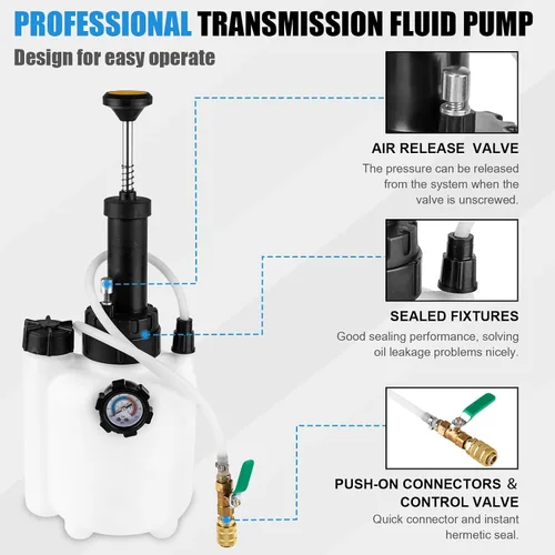 Vista 3 de BetyBedy Kit de bomba de fluido de transmisión de 3L, bomba de transferencia de fluidos con 13 adaptadores ATF, bomba de aceite de transmisión