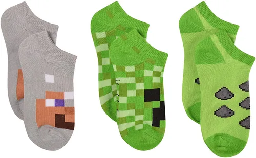 Vista 12 de Minecraft boys Multi-pack Socks Verde (paquete de 5)