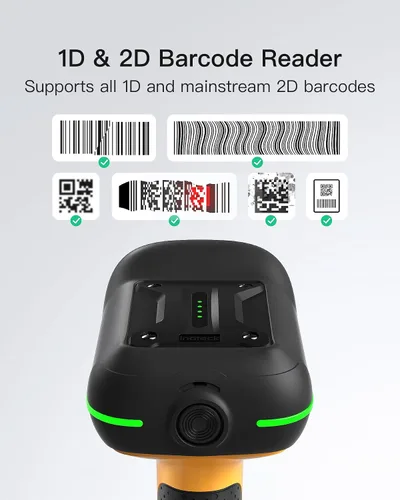 Vista 4 de Inateck Escáner de código de barras industrial Bluetooth, escáner de código QR 1D 2D inalámbrico con IP67 impermeable y a prueba de polvo, escáner