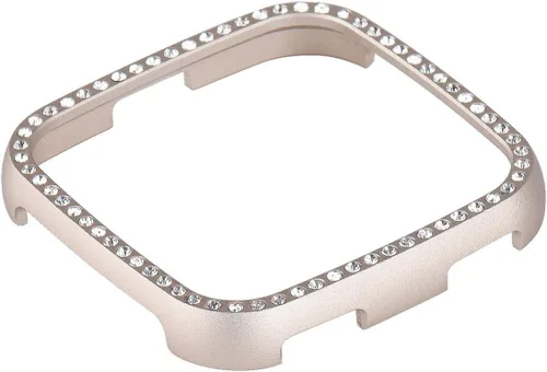 Vista 5 de Relojes Inteligentes para Mujer Case Cover Lite Case Case Case Diamond Watch Case Cover Metal Hard Smartwatch Guard Protector Marco a prueba