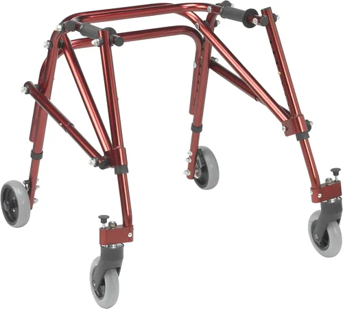 Vista 17 de Inspired by Drive Nimbo 2G Mobility Aid Andador Posterior Ligero, Extra Pequeño, Rojo Castillo El andador posterior pediátrico ofrece un soporte