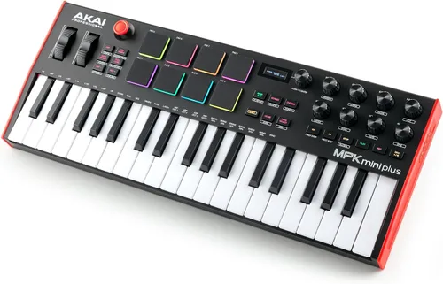 Vista 17 de Akai Professional MPK Mini Plus - Controlador de teclado MIDI USB con 37 teclas mini, 8 almohadillas MPC, secuenciador, E/S MIDI/CV/Gate, software