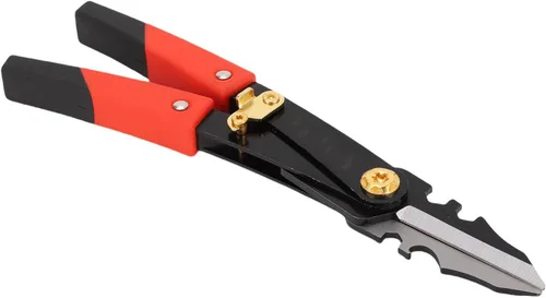 Vista 4 de banapoy 2 in 1 Aviation Tin Snips and Wire Cutter Stripping Tool, Heavy Duty Metal Shears Aviation Snips, Wire Stripper, Straight Cut, for Cutting