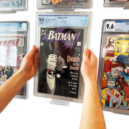 Vista 2 de Estantes flotantes transparentes (montados en la pared) para mostrar cómics (juego de 6)