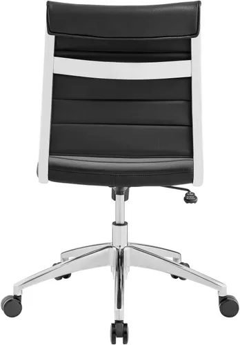 Vista 6 de Modway Jive - Silla de conferencias giratoria sin brazos y respaldo medio, color negro
