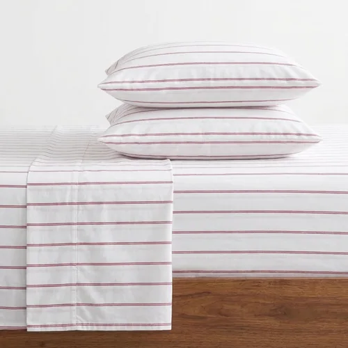 Vista 16 de Eddie Bauer - Sábanas de cama individual, juego de ropa de cama de franela de algodón con funda de almohada a juego, cepilladas para mayor suavidad