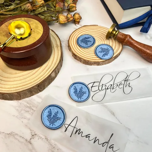 Vista 6 de 25 calcomanías para sellos de cera, hechas a mano, autoadhesivas, para invitaciones de bodas, sobres, envoltura de regalo, Navidad