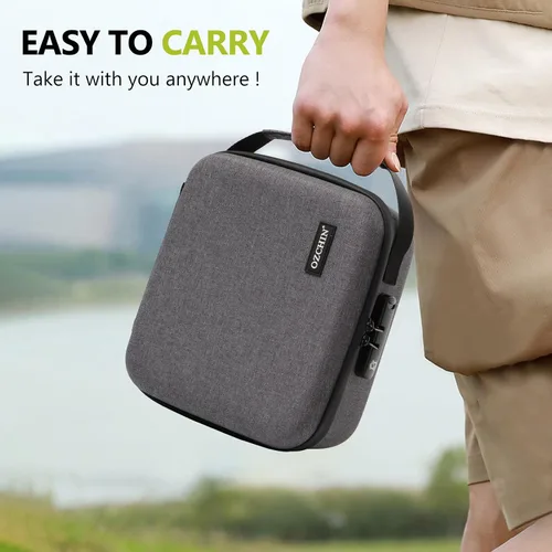 Vista 8 de OZCHIN Bolsa de EVA dura de protección portátil a prueba de olores con cerradura de combinación, gran regalo para hombres o mujeres (gris) Estuche