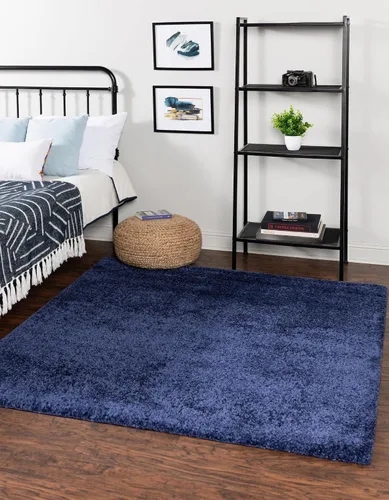 Vista 19 de Unique Loom Colección Solo - Alfombra Calabasas (7' 10" x 10' Rectangular, Azul Claro)