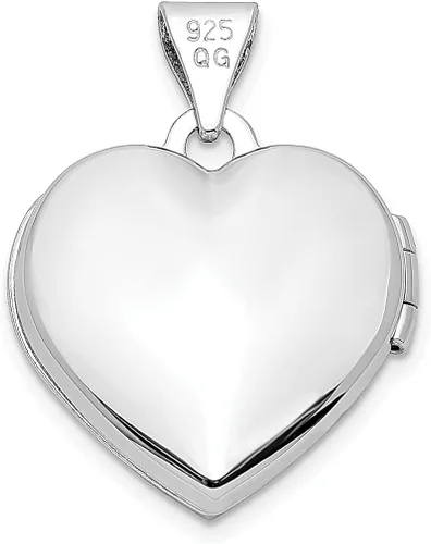 Vista 3 de Collar de plata de ley 925 con dije de corazón de mamá de cristal preciosa con foto de corazón cadena con medallón que sostiene fotos joyería fina
