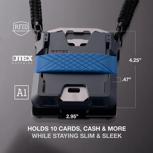 Vista 4 de Dango - Cartera M1 Maverick de aluminio mecanizado CNC, bloqueo RFID, fabricada en Estados Unidos