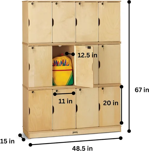 Vista 2 de Jonti-Craft Taquillas con cerradura apilables, triple pila