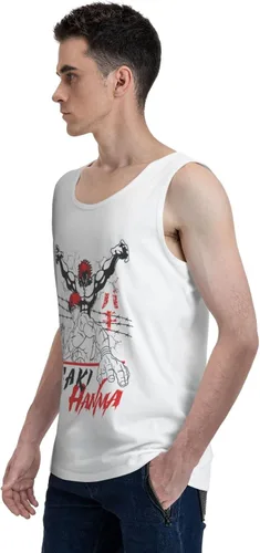 Vista 5 de Camiseta sin mangas de anime Baki The Grappler para hombre, de verano, sin mangas, chaleco de moda