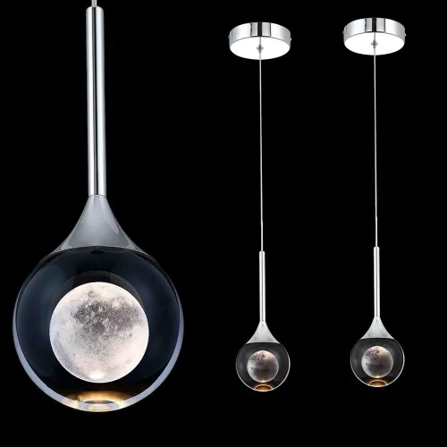 Vista 10 de Sedelan Lámpara colgante de cristal, iluminación moderna para isla de cocina, LED de 5 W, mini luz colgante, luces de isla de lujo para cocina