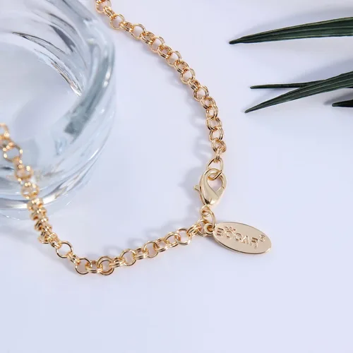 Vista 6 de Bocar Collar largo de 2 capas con cuentas de cristal, joyería de moda para mujer, Vidrio
