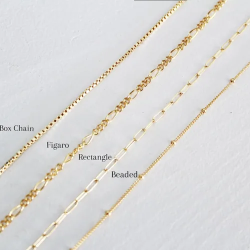Vista 3 de Pulseras de oro para mujer, juego de pulseras en capas de oro de 14 quilates, delicadas cadenas de espiga de espiga, pulseras cubanas de oro