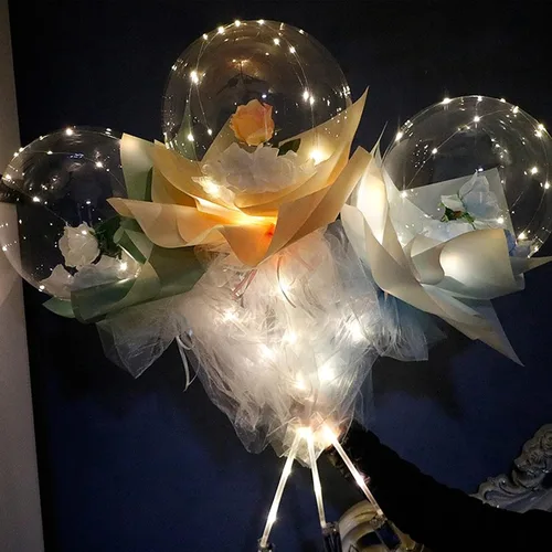 Vista 5 de Sumind 40 globos transparentes Bobo para rellenar burbujas, Burbuja transparente para San Valentín, Navidad, boda, fiesta de cumpleaños