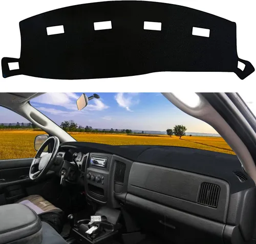 Vista 22 de Funda para tablero personalizada Compatible con Dodge Ram 1500 2019-2023 Antideslizante Decoración interior Protector de rayos UV y resplandor