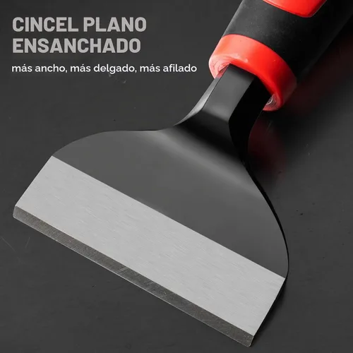 Vista 5 de ROTATION Cincel de roca con protector de mano, cincel frío plano de 8
