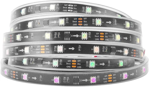 Vista 10 de BTF-LIGHTING WS2811 Tira LED direccionable Ultra brillante 5050 SMD RGB 60LED/m 20Pixels/m Píxeles Multicolor Luz Total 300LED 100Pixeles 16.4ft