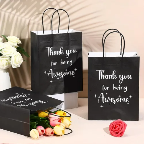 Vista 6 de Ctosree 20 Bolsas de Papel de Regalo de Agradecimiento para Empleados Compañeros de Trabajo Colega Gracias por Ser Increíble Bolsas con Asas