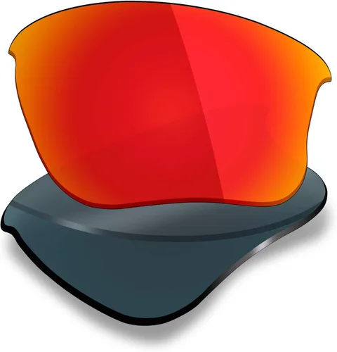 Vista 3 de mryok 4pares polarizadas lentes de repuesto para Oakley Flak Jacket XLJanteojos de sol Stealth negrorojo fuegohielo azulplata titanio