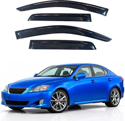 Vista 182 de Visera de ventana IG para Ford Focus Sedán y Hatchback 2012-2018, Protector de ventana lateral para lluvia y viento estilo Mugen, extra duradero