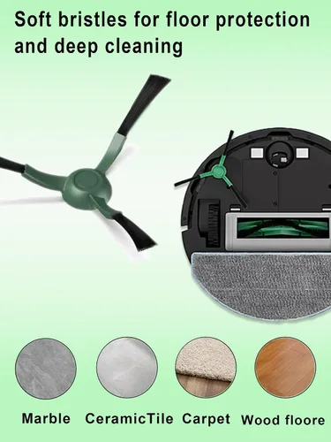 Vista 5 de Piezas de repuesto para cepillo de barrido de bordes para iRobot Roomba Essential Series, cepillo lateral para 104, 105, 205, 405, 404, 505, Q0120