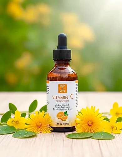 Vista 2 de Suero de vitamina C para rostro y piel con aloe, vitamina E, centella asiática (Cica), ácido hialurónico 2 onzas (2.0 fl oz)