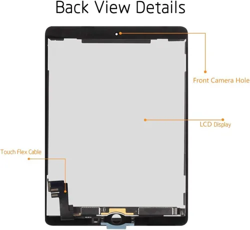 Vista 6 de A-MIND Reemplazo de pantalla para iPad Air 2 2014 9.7 pulgadas 2ª generación A1566 A1567 pantalla LCD táctil digitalizador, panel frontal de tableta