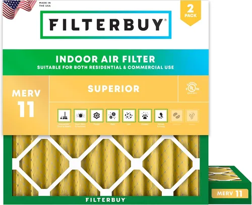 Vista 31 de Filterbuy Filtro de aire MERV 11 de 8 x 14 x 1 pulgadas para defensa de mascotas y alergias (paquete de 2), filtros electrostáticos plisados
