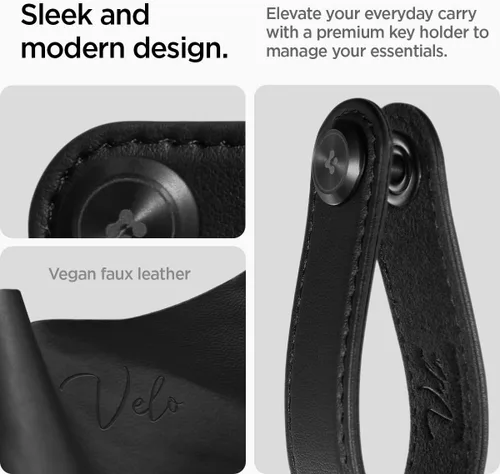 Vista 2 de Spigen Valentinus Pro Key Organizer Designed for AirTag Case, Holder, Keychain, Keyring Up to 5-6 Keys