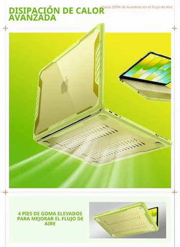Vista 3 de SUPCASE Funda para MacBook Neo de 13 pulgadas 2026, modelo A3404 A18 Pro Cítrico
