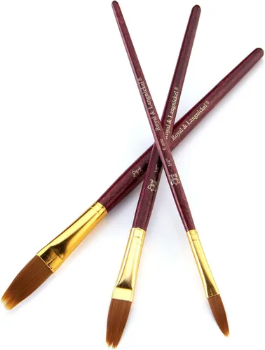 Vista 7 de Royal & Langnickel RSET-9140 Zip N' Close Oro Taklon Filbert Peine Set de 3 piezas