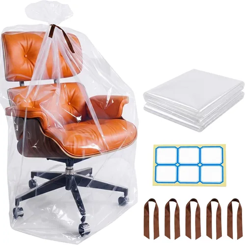 Vista 9 de HERSENT 2 Paquetes Fundas de Sofá de Plástico de 144 pulgadas/12 pies, Fundas de Sofá de Plástico Impermeables para Muebles para Sofá Seccional
