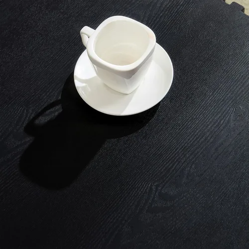 Vista 9 de Mesa de Centro Cuadrada de 35.43'' para Sala de Estar Mesa de Centro Acanalada Mesa Central Moderna con Pedestal para Apartamento Negro
