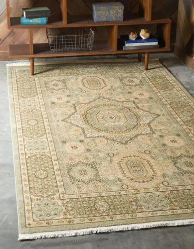 Vista 10 de Unique Loom Palace Collection - Alfombra bohemia tradicional, medallón, vintage (2 pies x 3 pies, rectangular, azul claro/bronceado)