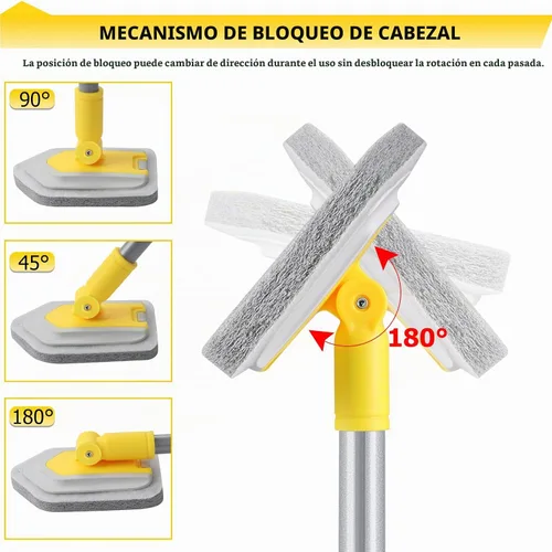 Vista 3 de Cepillo de limpieza para bañera, mango largo, cepillo limpiador de baño de ducha