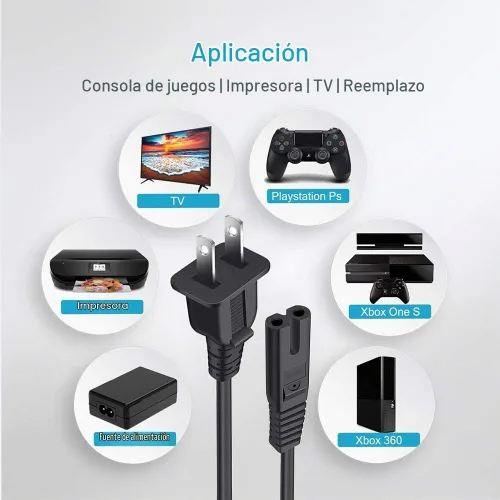 Vista 4 de Cable de alimentación de repuesto para iRobot Roomba – [listado por UL] Extensión de 6 pies para iRobot Roomba Base de carga integrada para el hogar
