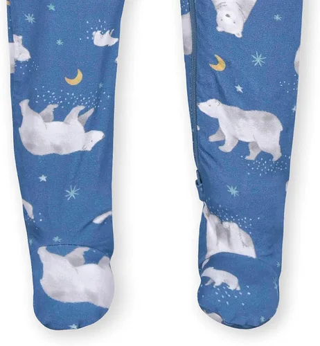 Vista 5 de Gerber Pijama unisex para bebé y niño pequeño, suave, con pies, con viscosa hecha con eucalipto