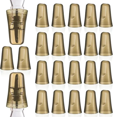 Vista 8 de Chengu 24 fundas para botellas de licor, cubiertas de boquilla para botellas, dispensador universal de vertido, tapas de boquilla de goma
