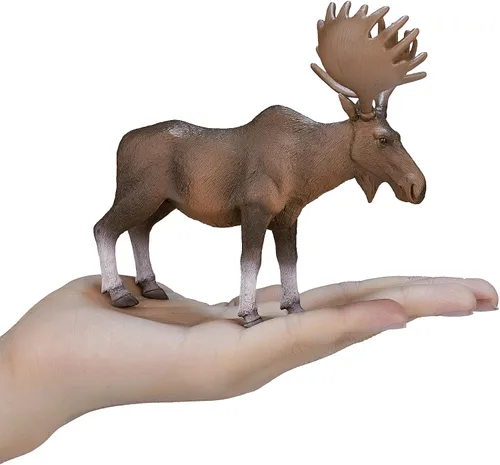 Vista 4 de MOJO - Alce Europeo Figura de juguete pintada a mano Colección Woodland Fiel a la vida y muy detallada Diseñado en Reino Unido