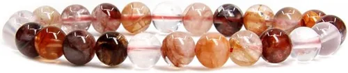 Vista 123 de Amandastone Pulsera elástica de cuentas redondas de 0.315 in con piedras preciosas naturales de 7 pulgadas