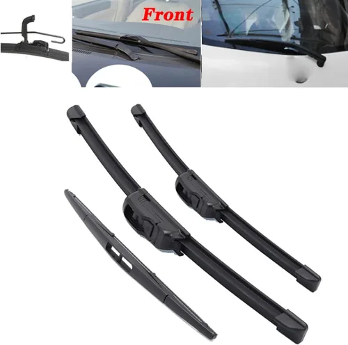 Vista 2 de Limpiaparabrisas delantero para Nissan Micra March K13 2010-2020, 21 pulgadas, 14 pulgadas, 12 pulgadas, limpiaparabrisas delantero y trasero